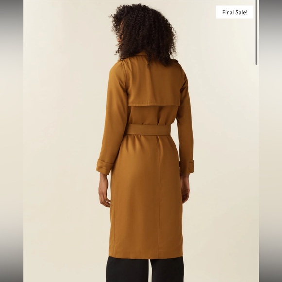 Vetta The Convertible Trench Coat Gold Size XS NWT - Picture 3 of 8